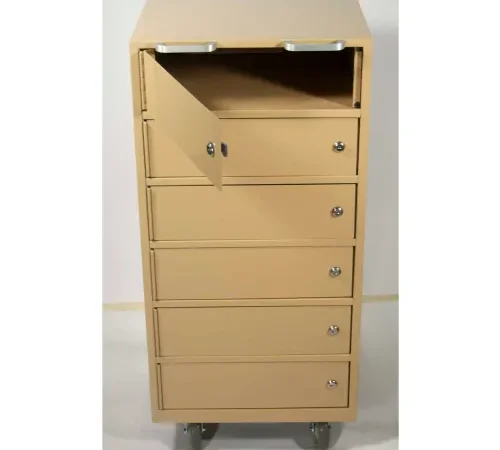 Fenco Teller Vault Note Bus Cabinet 585-A - 6 Compartment 18"W x 19"D x 38-1/2"H Champagne