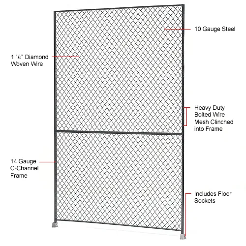 Global Industrial" Wire Mesh Panel, 2'W x 8'H - Image 4