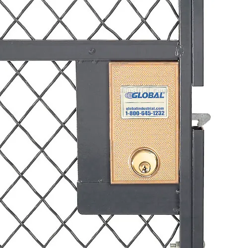 Keyed lock on chain-link security gate