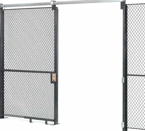 Global Industrial" Wire Mesh Sliding Gate - 8x6