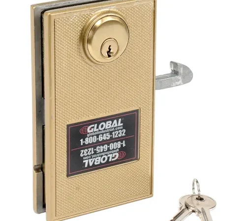 Global Industrial" Mortise Door Lock With 2 Keys for Sliding Doors