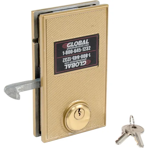 Global Industrial" Mortise Door Lock With 2 Keys for Sliding Doors - Image 2