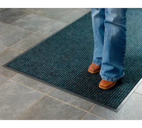 Apache Mills Brush & Clean" Entrance Mat 3/8" Thick 4' x 6' Navy Blue