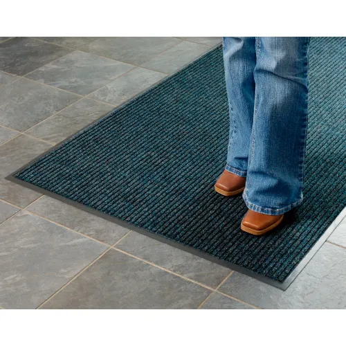 Apache Mills Brush & Clean" Entrance Mat 3/8" Thick 4' x 6' Navy Blue