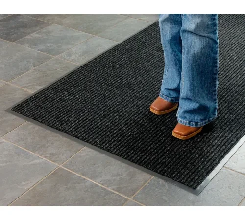 Apache Mills Brush & Clean" Entrance Mat 3/8" Thick 4' x 6' Charcoal