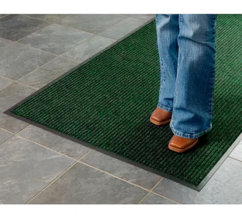 Apache Mills Brush & Clean" Entrance Mat 3/8" Thick 4' x 8' Hunter Green