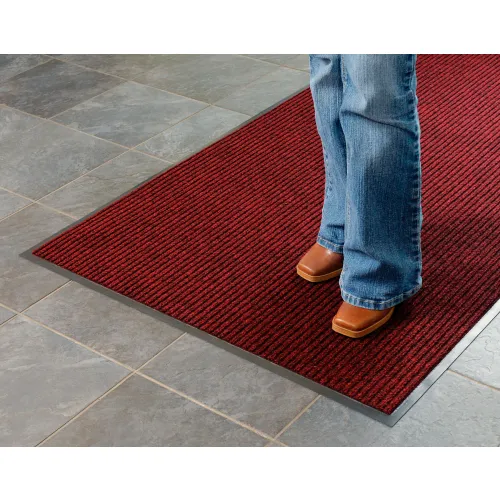 Apache Mills Brush & Clean" Entrance Mat 3/8" Thick 3' x 4' Burgundy