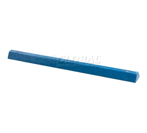 Blue rubber parking curb