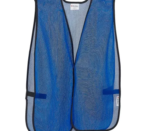 Global Industrial Hi-Vis Safety Vest, Mesh, Blue, One Size