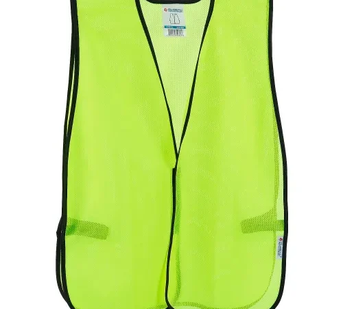 Global Industrial Hi-Vis Safety Vest, Mesh, Lime, One Size