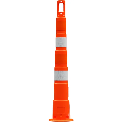 Plasticade Navicade 42" Plastic Channelizing Orange Cone, 4 4" Diamond Grade Sheeting Bands