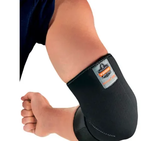 Ergodyne® Proflex® 655 Neoprene Elbow Sleeve with Strap, Black, Medium