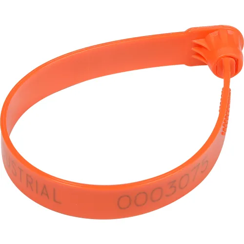 Orange plastic tamper-evident security seal