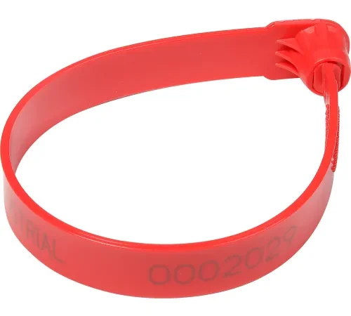 Global Industrial Plastic Truck Seal, 7-1/2"L, 60 Lb. Break Strength, Red, 100/Pack