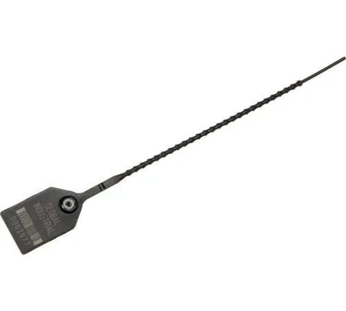 Global Industrial Adjustable Plastic Truck Seal, 9"L, Black, 100/Pack