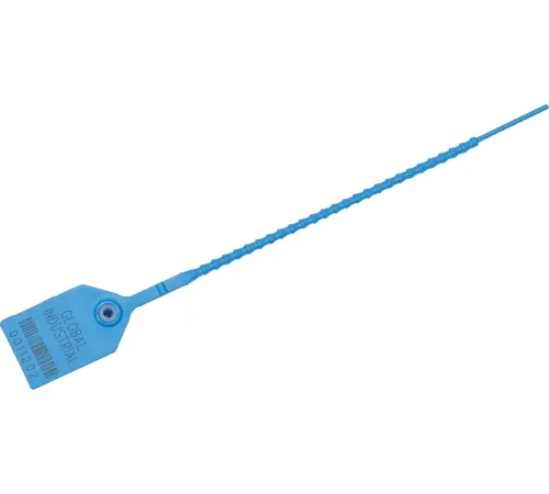 Global Industrial Adjustable Plastic Truck Seal, 9"L, Med Blue, 100/Pack