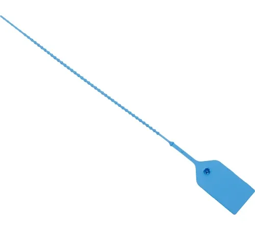 Global Industrial Adjustable Extinguisher Tamper Seal, 9"L, Med Blue, 100/Pack