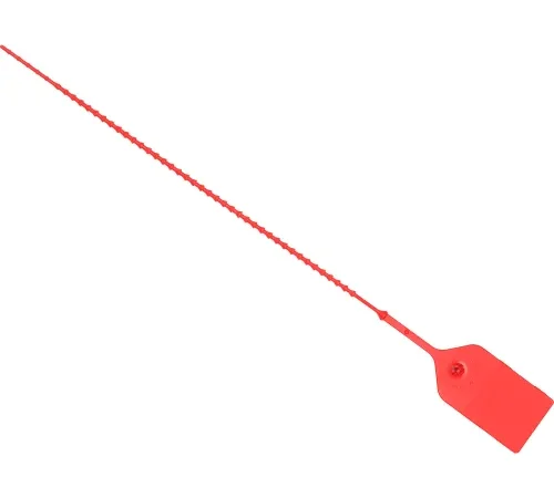 Global Industrial Adjustable Extinguisher Tamper Seal, 9"L, Red, 100/Pack