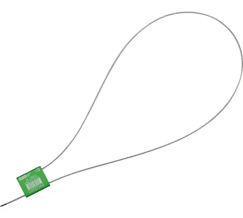 Global Industrial Metal Cable Seal, 1/16"x24"L, Green, 50/Pack