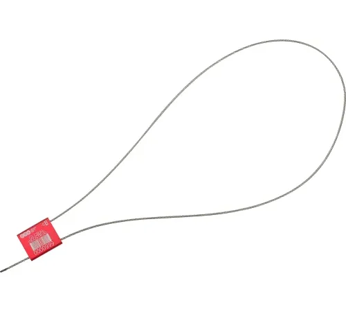 Global Industrial Metal Cable Seal, 1/16"x24"L, Red, 50/Pack