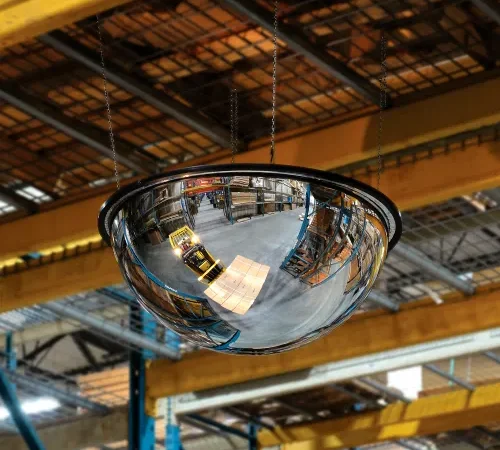 Global Industrial" Full Dome Acrylic Mirror W/Steel Back, Indoor, 18" Dia., 360? Viewing