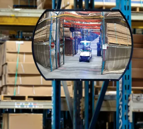 Global Industrial" Roundtangular Acrylic Convex Mirror, Indoor, 20"x30",160 Viewing Angle