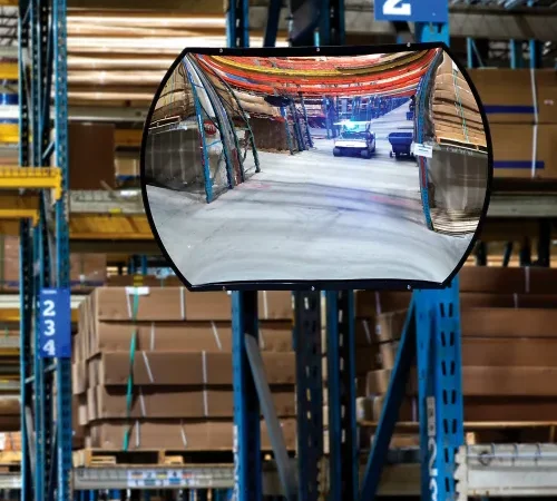 Global Industrial" Roundtangular Acrylic Convex Mirror, Indoor, 24"x36",160 Viewing Angle