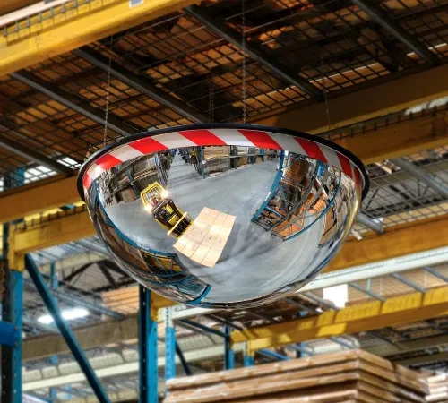 Global Industrial" Full Dome Acrylic Warning Mirror, Indoor, 36" Dia., 360? Viewing Angle