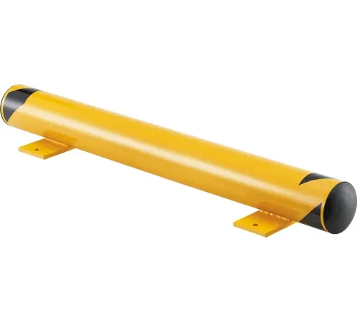 Global Industrial" Floor Stop Bollard w/Removable Caps, 4-1/2" Dia. x 48"L, Yellow