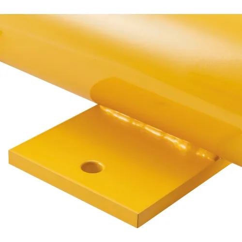 Global Industrial" Floor Stop Bollard w/Removable Caps, 4-1/2" Dia. x 48"L, Yellow - Image 4