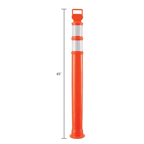 45-inch orange reflective traffic delineator post