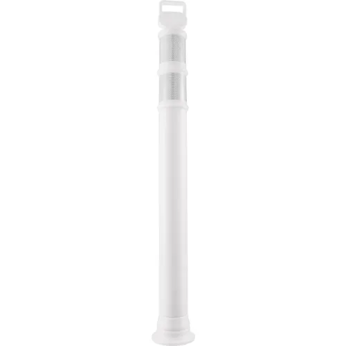 White cylindrical shower drain hair catcher