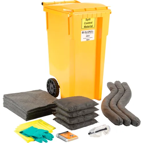 Global Industrial" Universal Wheeled Spill Kit, 30 Gallon