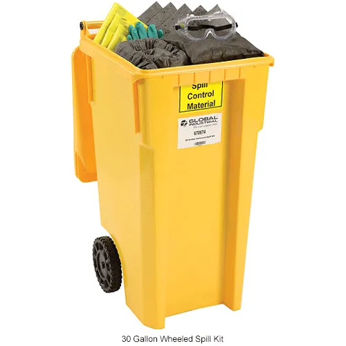 Global Industrial" Universal Wheeled Spill Kit, 30 Gallon - Image 4