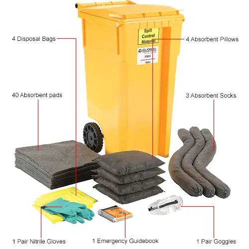 Global Industrial" Universal Wheeled Spill Kit, 30 Gallon - Image 5