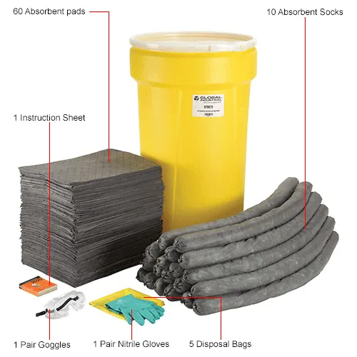 Global Industrial" Universal Spill Drum Kit, 55 Gallon - Image 5