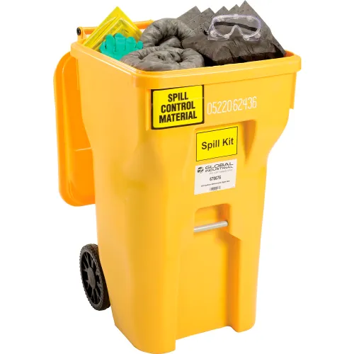 Global Industrial" Universal Wheeled Spill Kit, 65 Gallon - Image 2