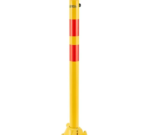 Global Industrial" Collapsible Bollard, 2-1/2" Dia., 35-1/2" Extended Height, Yellow