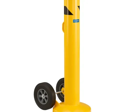 Global Industrial" Movable Bollard with Wheels, 42''H, Yellow