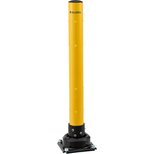 Global Industrial" Rebounding Safety Bollard, 4" Dia. x 42"H, Yellow