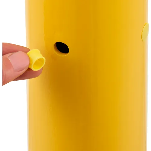 Global Industrial" Rebounding Safety Bollard, 4" Dia. x 42"H, Yellow - Image 5