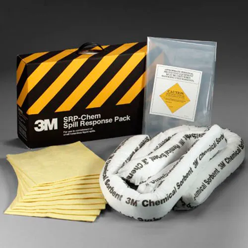3M" SRP-CHEM Chemical Sorbent Spill Response Pack - 3.5 Gallon Capacity, 3 Packs/Case