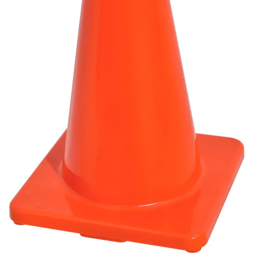 Global Industrial" 18" Traffic Cone, Non-Reflective, Solid Orange Base, 2-1/2 lbs - Image 4