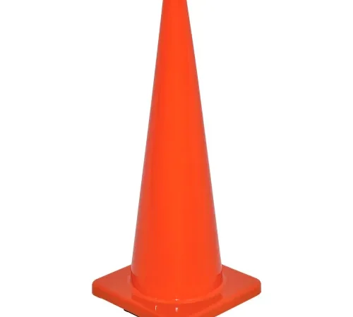 Global Industrial" 36" Traffic Cone, Non-Reflective, Solid Orange Base, 10 lbs