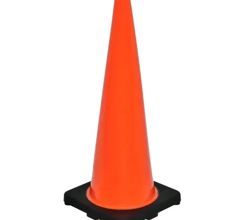 Global Industrial" 36" Traffic Cone, Non-Reflective, Black Base, 10 lbs