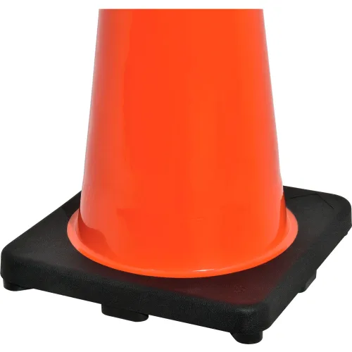 Global Industrial" 36" Traffic Cone, Reflective, Black Base, 10 Lbs. - Image 4