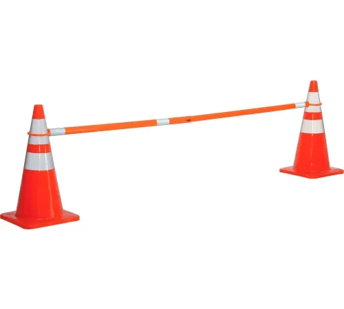 Global Industrial" Retractable Cone Bar, 5' - 8' L, Orange w/ Reflective Tape