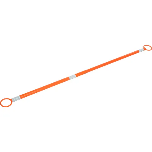 Global Industrial" Retractable Cone Bar, 5' - 8' L, Orange w/ Reflective Tape - Image 4
