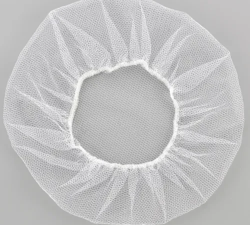 Global Industrial Nylon Hairnet, 20", Honeycomb, White, 100/Bag