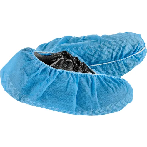 Global Industrial" Standard Disposable Shoe Covers, Size 6-11, Blue, 150 Pairs/Case